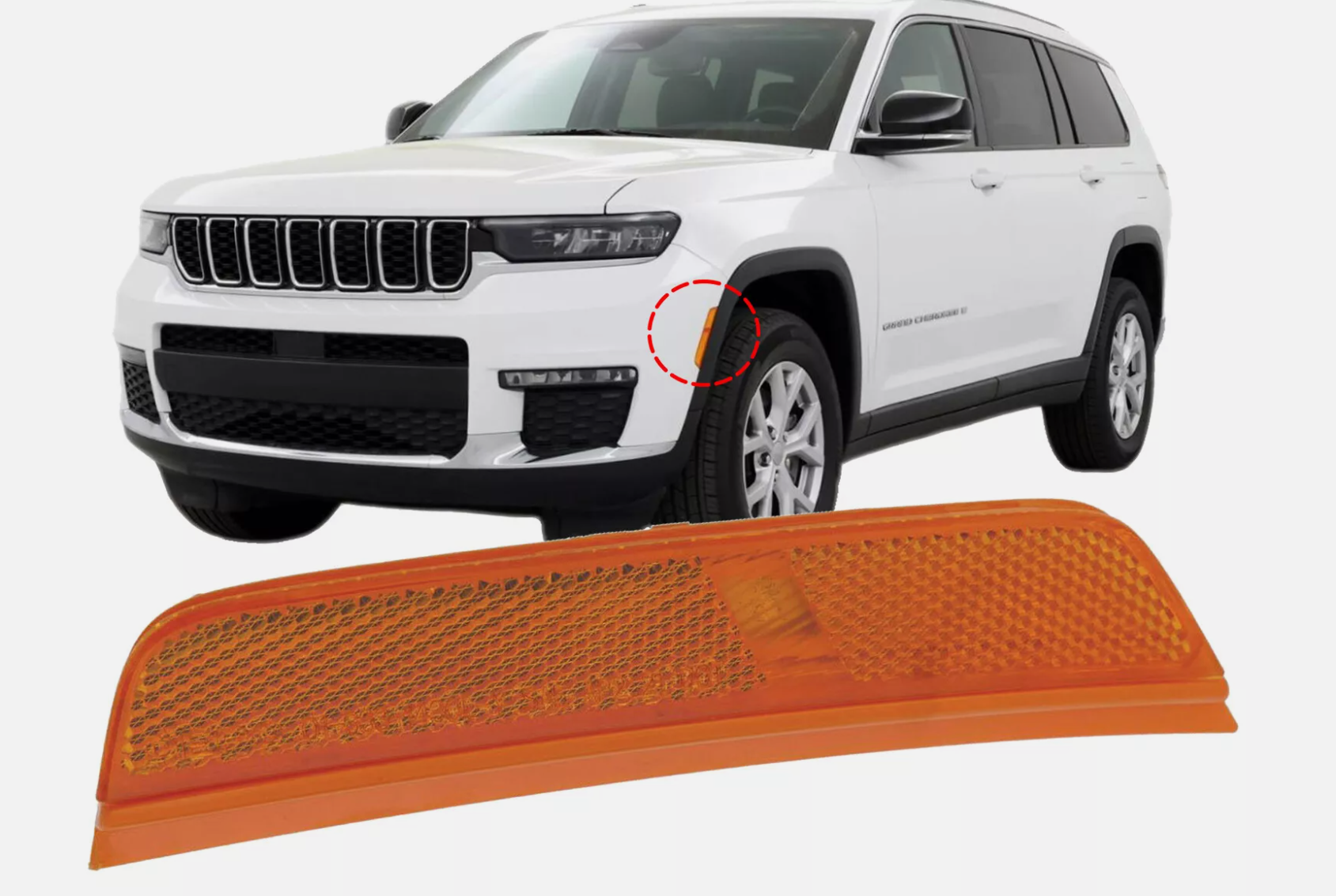 ციმციმა G.CHEROKEE 2021-2023 ბამპერის მარცხენა გვერდითა